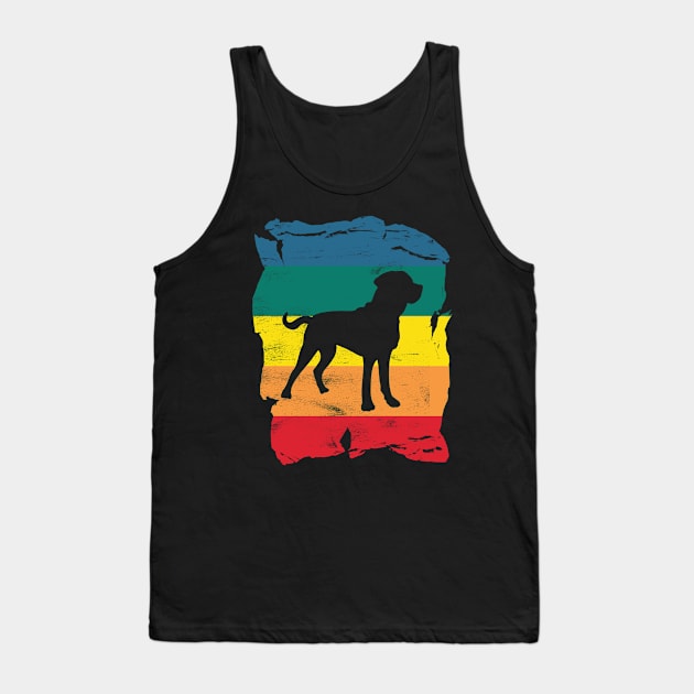 Greater Swiss Mountain Dog Distressed Vintage Retro Silhouette Tank Top by DoggyStyles